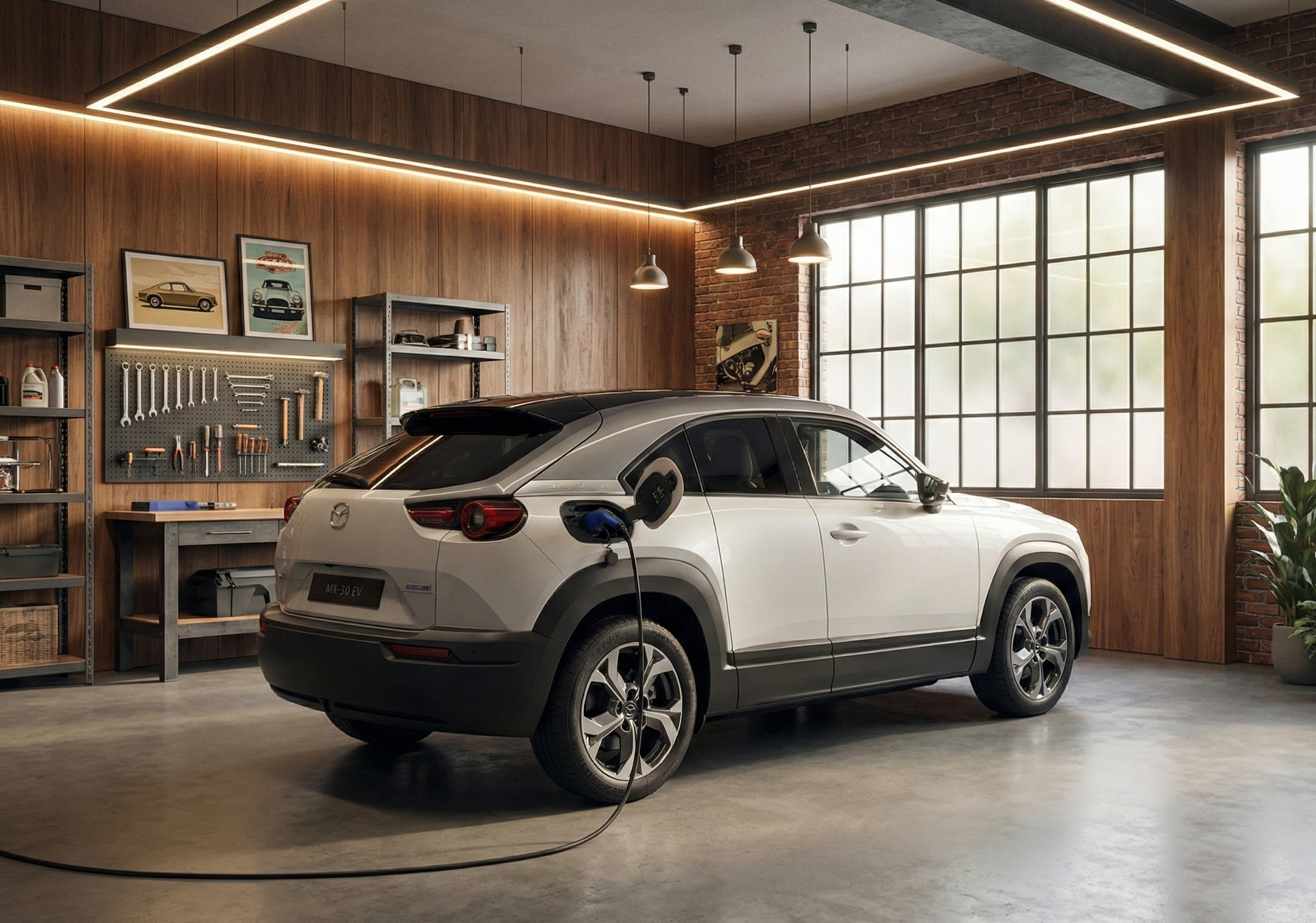 MX-30 Rotary-EV 自宅での初充電の様子